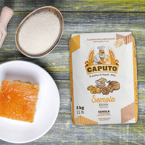 Vista 7 de Antimo Caputo Sémola italiana 11 LBS (11.0 lbs), harina de sémola fina molida, rimacinata para pasta fresca, pan, trigo duro, producto de Italia