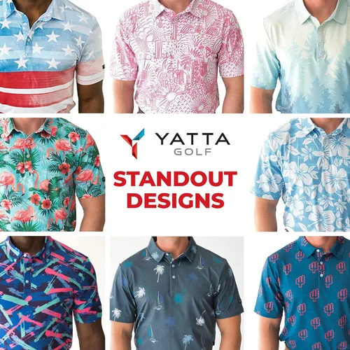 Vista 3 de YATTA GOLF Standout Performance - Polos de golf para hombre