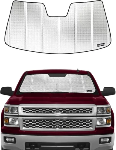 Vista 7 de Parasol para parabrisas para Chevy Silverado GMC Sierra 1500 2014-2018, 2500/3500HD 2015-2019 y Silverado LD Sierra Limited 2019, se adapta a