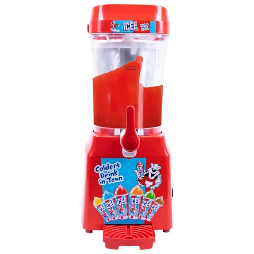 Vista 2 de ICEE Home - Máquina para hacer granizados para encimera, paquete de 4 jarabes ICEE y paquete de 20 vasos de papel y pajitas ICEE. Crea hasta 34