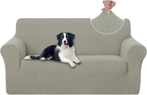 Vista 92 de U-NICE HOME Funda para sofá biplaza elástica, cubierta para sofá, funda para sillón, protector de muebles para sofá con 2 cojines, funda para sofá