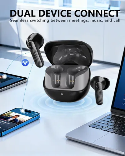 Vista 6 de Auriculares inalámbricos con cancelación activa de ruido, batería de larga duración de 140 horas Bluetooth 5.4, emparejamiento multidispositivo