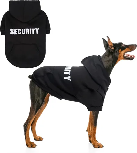 Vista 42 de SCENEREAL Sudaderas con capucha de seguridad para perros de tamaño pequeño, mediano y grande, ropa de felpa cepillada con gorro, abrigo de algodón
