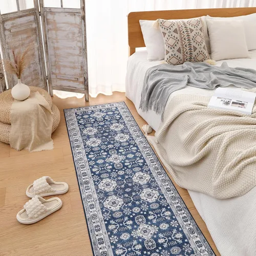 Vista 21 de VK VK·LIVING Tapete para la entrada de 2 x 3 pies, pequeño, bohemio, para baño, respaldo antideslizante, felpudo, de interior, puerta delantera