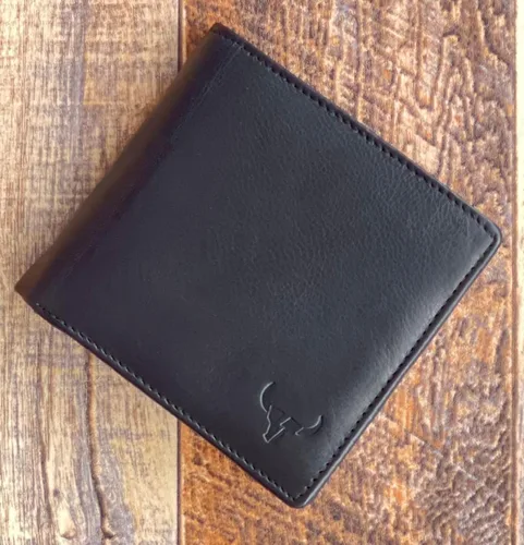 Vista 7 de Bullz Cartera europea hipster para hombre, gruesa, grande, plegable, 20 tarjetas y 2 ventanas de identificación, color negro, talla única, Negro