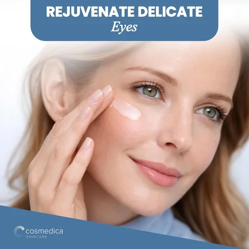 Vista 8 de Restaurador de contorno de ojos, antienvejecimiento, con ácido glicólico, reducción de líneas finas, hinchazón y ojeras; inmediata y duradera