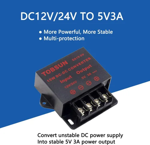 Vista 6 de Convertidor CC Regulador reductor 5V Regulado Fuentes de alimentación Convertidor de transformador (5V 3A 15W)