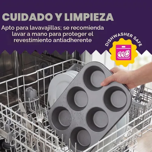 Vista 7 de Wilton Molde para magdalenas jumbo antiadherente para todos los días