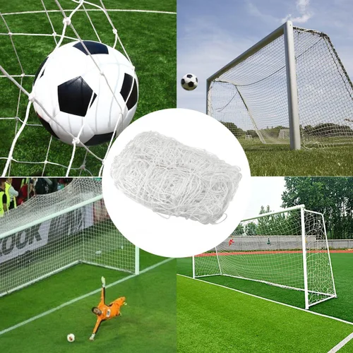 Vista 5 de Red de fútbol de 12 x 6 pies, tamaño estándar para lugares de partidos y entrenamiento, fácil instalación y protección completa (solo redes)