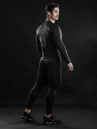 Vista 3 de DRSKIN - Camisas de compresión para hombre, manga larga, paquete de 4, 3, 2 o 1 unidades, camisas de entrenamiento deportivo, capa base atlética