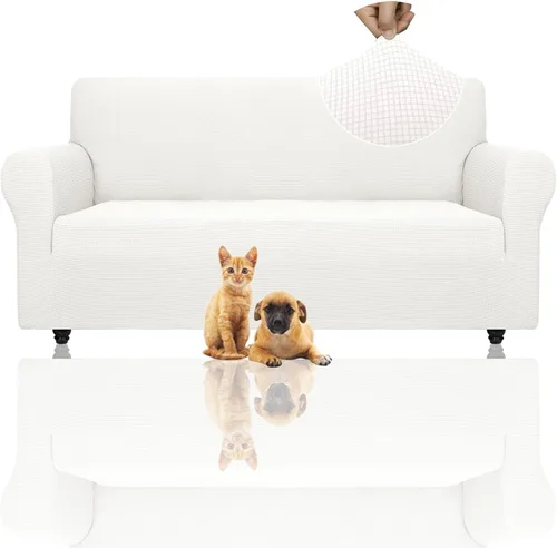Vista 22 de ZNSAYOTX Funda súper elástica para silla (30"-47"), nuevas fundas de silla a rayas para sala de estar, aptas para perros y mascotas, protector