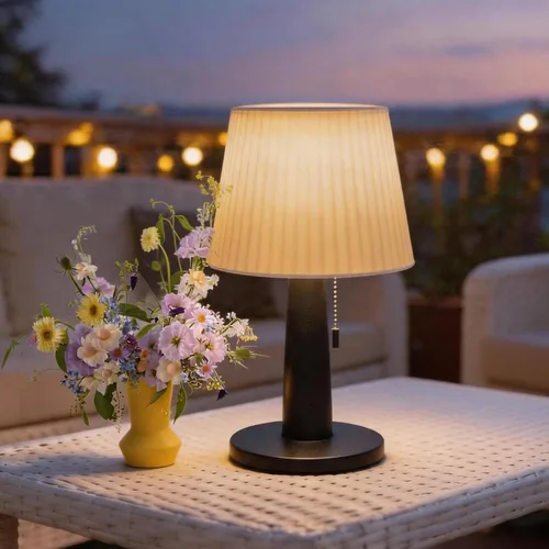 Vista 3 de Beautyard Lámparas solares de mesa para exteriores e interiores, regalos de Navidad, 3 modos de iluminación, 4000 mAh LED para cuidado de los ojos
