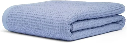 Vista 16 de Manta multiusos 100% de algodón de fibra extralarga, suave y transpirable, ligera para todas las estaciones, para sofá, sofá, cama, lavable a Espiga