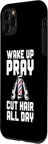 Vista 2 de iPhone 11 Pro Max Barbershop Wake Up Pray Cut Hair All Day Barbershop