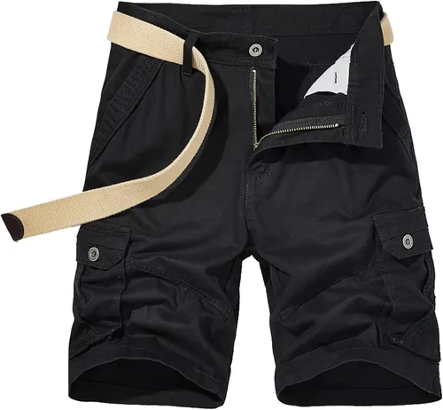 Vista 15 de Men Cargo Shorts Classic Fit Lightweight Ripstop Pants Tactical Outdoor Work Short Trousers with Multi Pocket