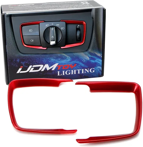 Vista 11 de iJDMTOY 2 interruptores de luz azul que rodean los adornos decorativos compatibles con BMW 2 3 4 Series X5 X6 (F22 F30 F31 F32 F33 F15 F16)