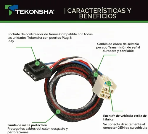 Vista 3 de Tekonsha 3016-P adaptador de cableado de control de freno para GM.