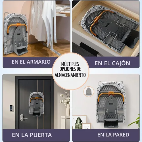 Vista 8 de Tabla de planchar plegable de mesa con soporte de hierro y soporte de hierro, tabla de planchar de metal pequeña portátil que ahorra espacio
