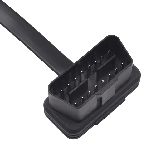 Vista 3 de Duttek Cable de extensión OBD2 plano delgado de 1 pie/11.8 in, 16 pines macho a hembra OBD II extensor de puerto para escáner de diagnóstico, lector