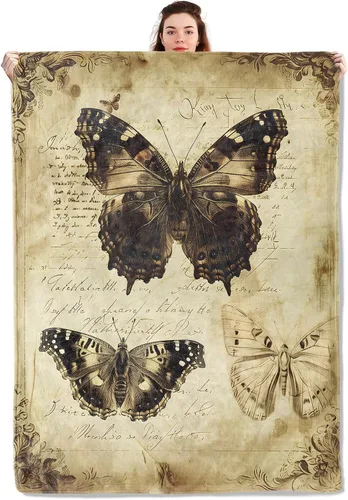 Vista 8 de Manta ligera de pájaros y mariposas, regalos para amantes de la naturaleza, manta de franela con rosa colorida y hortensias impresas para sofá