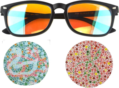 Vista 3 de Gafas de sol rojo-verde con trastorno de visión del color para hombres como gafas de sol al aire libre-8068