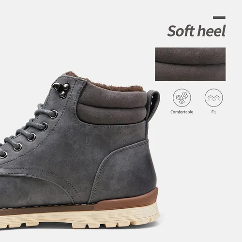 Vista 4 de Vostey Botas de senderismo para hombre, impermeables, botas chukka casuales para hombre
