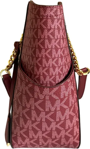 Vista 4 de Michael Kors Jet Set - Bolso de hombro con cadena grande de viaje Mulberry Multi Mulberry Multi