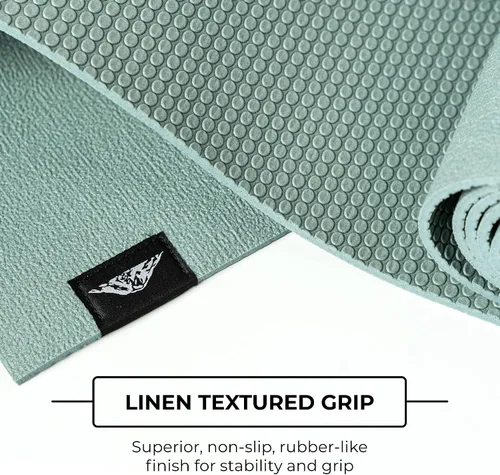 Vista 6 de Mount Adams Iconic 5mm Yoga Mat - The Mat That Speaks for Itself - 72" x 24", High-Density, Slip-Resistant Exercise Mat - Unique Texture for