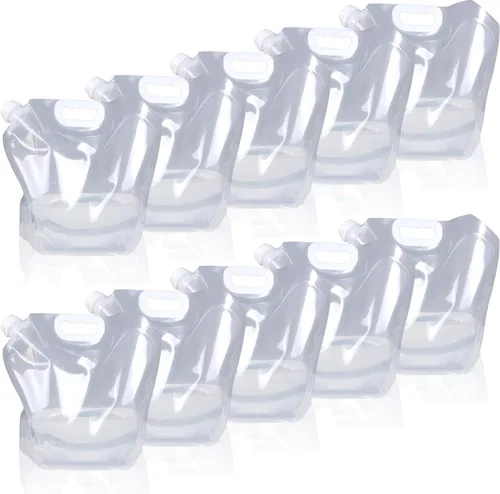 Vista 9 de Soddeph Bolsa plegable de plástico transparente de grado alimenticio, libre de BPA, para deportes, camping, equitación, montañero, congelable, grado