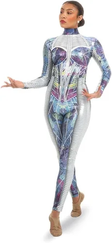 Vista 4 de Alexandra Collection Unitardo de baile de princesa de galaxia metálica para mujer Multi colorido