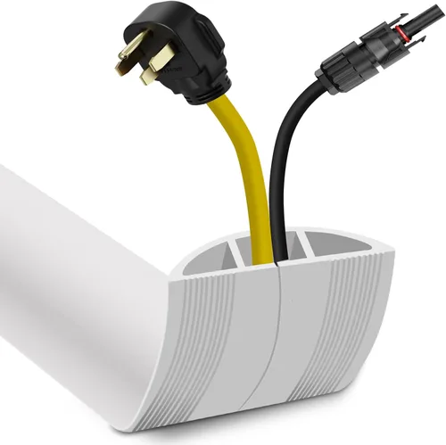 Vista 25 de JAHOMFAI Cubierta para cables de piso 1m de largo, cubiertas para cables en el suelo para proteger los cables y prevenir riesgos de caídas, fácil