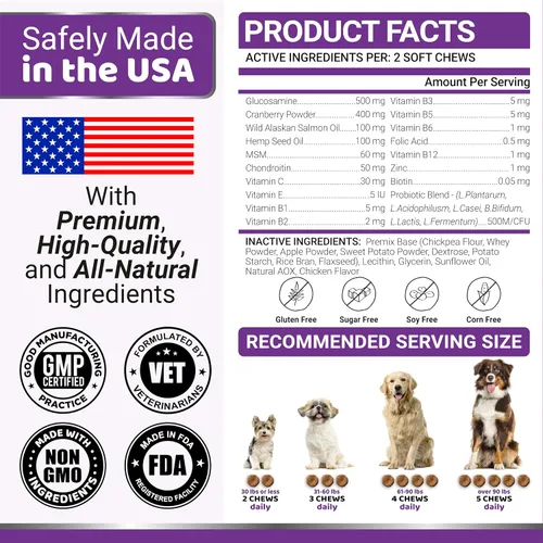 Vista 9 de Vitaminas y suplementos para perros - 170 masticables - Multivitamínico