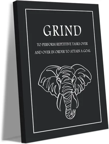 Vista 60 de Inspirational Hustle Wall Art - Lion Head withEncouraging Quotes Canvas Print Motivational Wall Decor, Black and White Office Picturtes Success