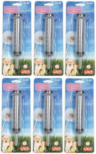Vista 4 de Lixit Jeringa de alimentación manual para animales bebé, 10 ml