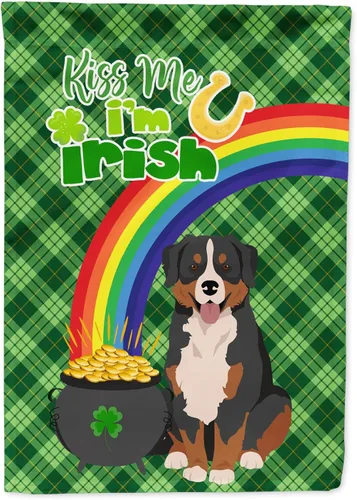 Vista 92 de Caroline's Treasures WDK4731GF - Bandera decorativa para jardín del día de San Patricio, color negro y tostado, Airedale Terrier, para jardín