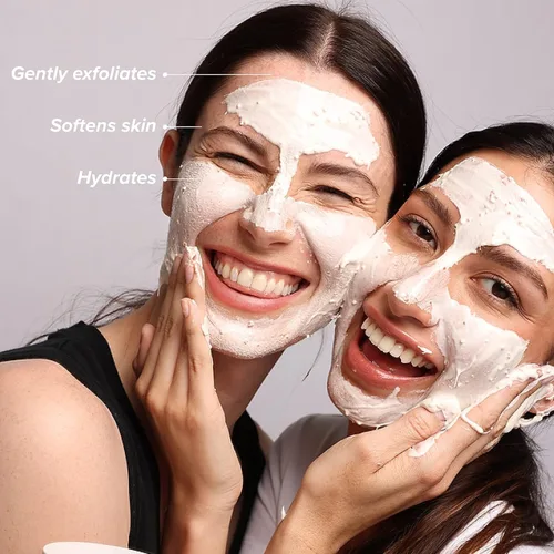 Vista 3 de DRMTLGY Máscara facial de enzima de calabaza con cuentas de jojoba. Máscara facial exfoliante suave de calabaza para opacidad, tono de piel