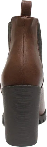 Vista 2 de Soda Glove - Botines con suela con ranuras, elástico lateral y tacón grueso