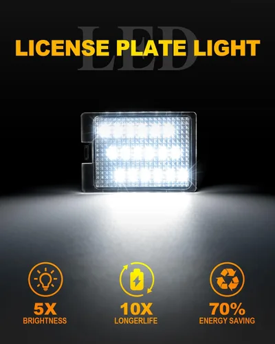 Vista 3 de Luces LED para matrícula, compatible con Dodge Durango 2014-2022, repuesto de montaje de luz de matrícula