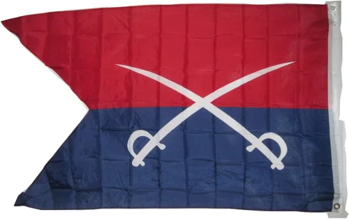 Vista 2 de AES General G.a. Custer - Bandera de caballería Guidon de 3 x 5, 3 x 5 pies, poliéster nuevo