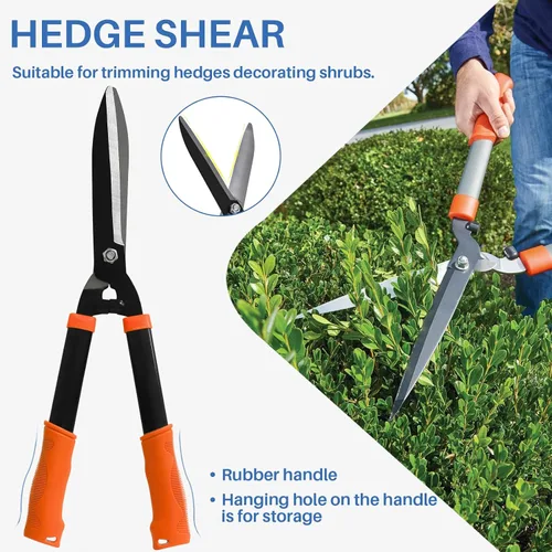 Vista 3 de ECOOPTS Juego de herramientas de jardín de 3 piezas con podadora, tijeras de setos y podadora de derivación, kit de cuidado de árboles y arbustos