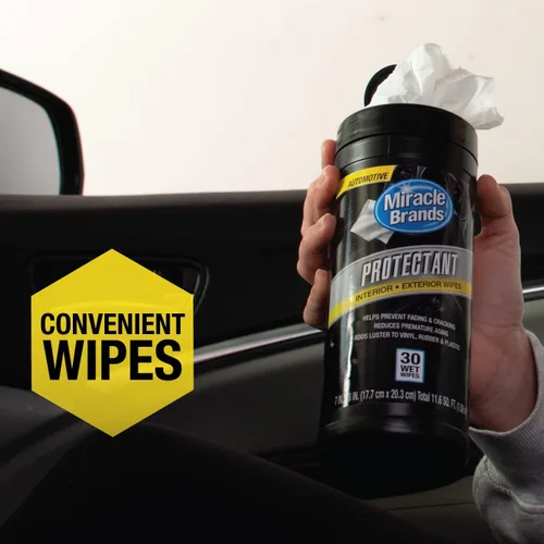 Vista 7 de Miracle Brands Toallitas protectoras automáticas, 30 unidades, limpia y protege superficies automáticas, incluyendo cuero acabado, plástico, vinilo