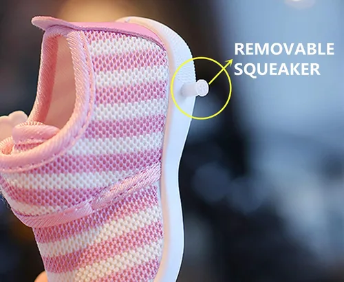 Vista 5 de WILLFUN Zapatos chirriantes para bebés, niños y niñas, tenis para primeros caminos, suela suave, para niños pequeños de 0 a 3 años