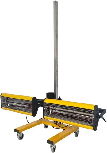 Vista 2 de Solary Lámpara de curado de pintura infrarroja de onda corta de 2100 W, 110 V, lámpara de cocción de pintura con temporizador para cabina