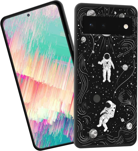 Vista 237 de Funda delgada para Google Pixel 4 XL, funda delgada de silicona de TPU suave a prueba de golpes para Google Pixel 4 XL, astronauta Galaxy