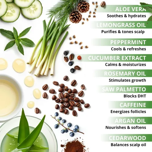 Vista 6 de Acondicionador de romero y citronela para adelgazar el cabello, producto espesante para mujeres y hombres, crecimiento del cabello