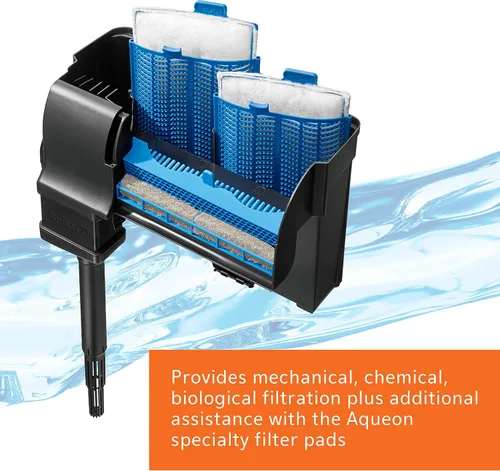 Vista 3 de Aqueon QuietFlow 75 LED PRO - Filtro de alimentación para acuarios de hasta 90 galones