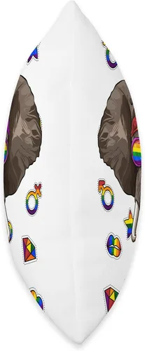 Vista 2 de Cute LGBT Animals LGBT - Almohada lesbiana con diseño de elefante, gay Pride Month Animal Rainbow Lesbiana, 16 x 16 pulgadas, multicolor