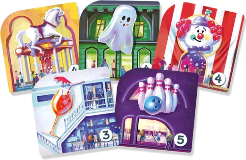 Vista 4 de Juego de mesa Waterfall Park: ¡construye el mejor parque de atracciones! Juego de estrategia, divertido juego familiar para niños y adultos, a