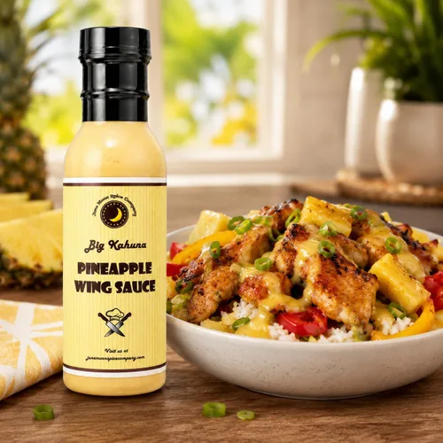 Vista 6 de Premium Salsa de alas de piña ¡Alas, pollo, camarones y tacos! Salsa dulce de alas de piña para alas, pollo, camarones, tacos, cerdo, arroz