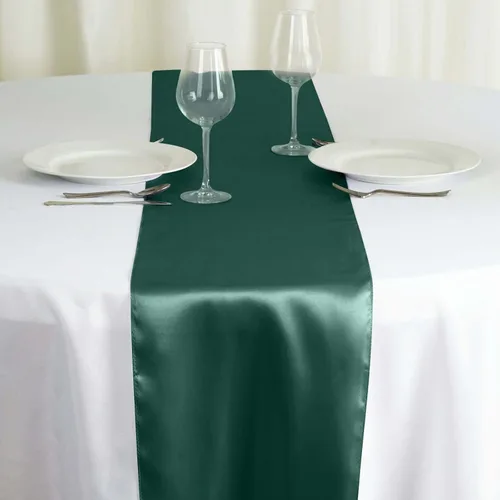 Vista 20 de Efavormart - Camino de mesa de satén de alta calidad para bodas, fiesta de cumpleaños, decoración rectangular y redonda, 12 x 108 pulgadas